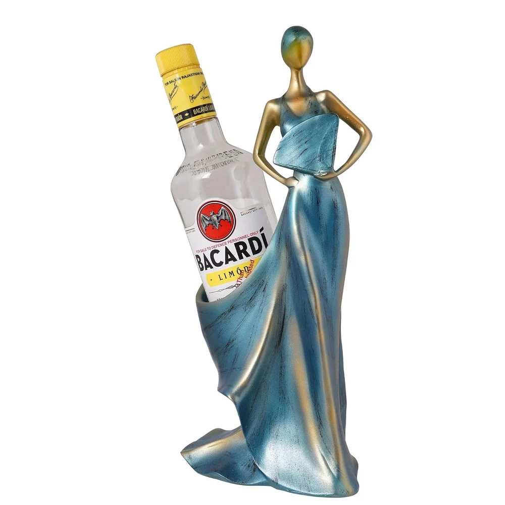 Multicolor Lady Bottle Holder Statue Home Decor Showpiece For Home Decoration