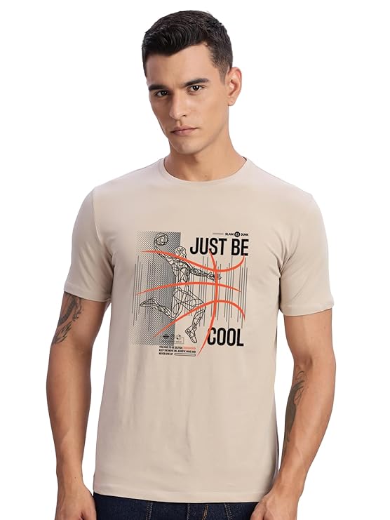 ADRO Men's Graphic Printed 100% Cotton T-Shirt - Regular Fit, Printed T-Shirts for Men