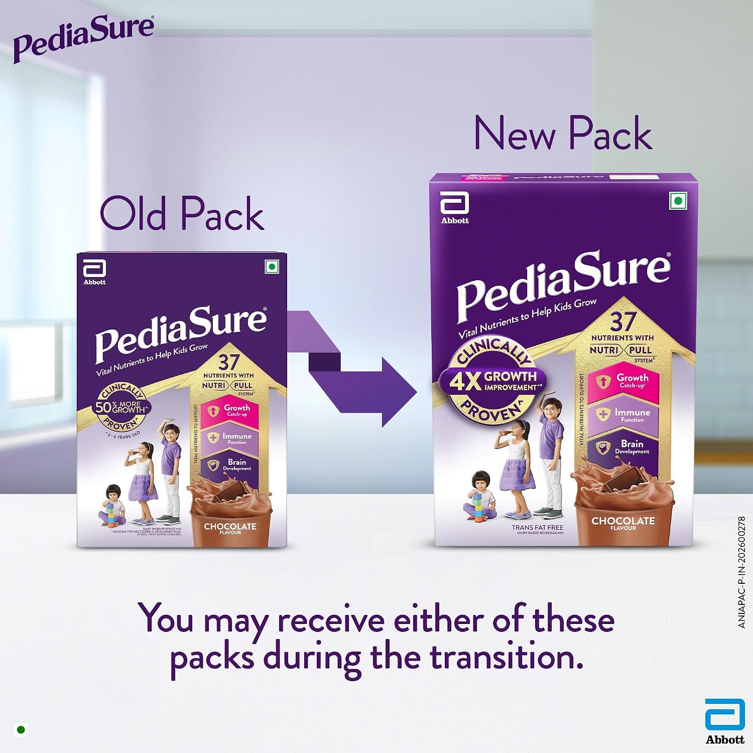 Pediasure Nutritional Drink Powder, Chocolate, Scientifically Designed Nutrition for Supporting Kids Growth 375g
