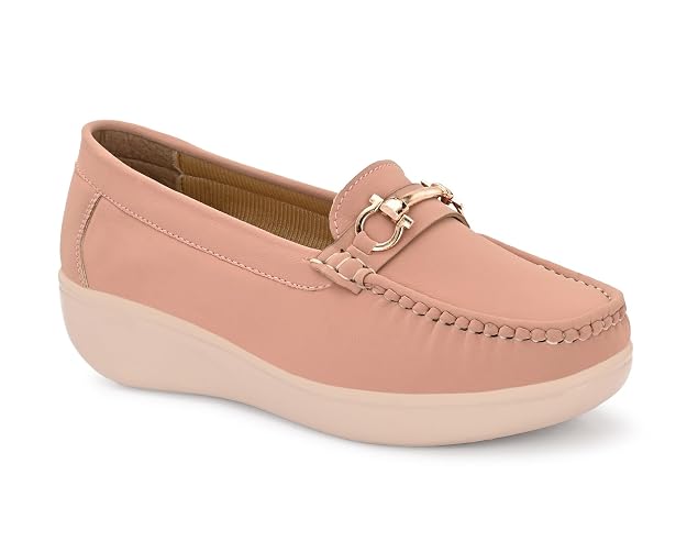 TROTUS Women's Rich Quality|Perfect Style|Lightweight Synthetic Leather Buckle Loafer's