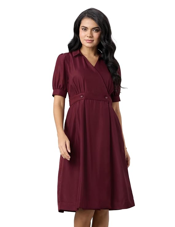 Symbol Premium Women's Fit & Flare Wrap Dress