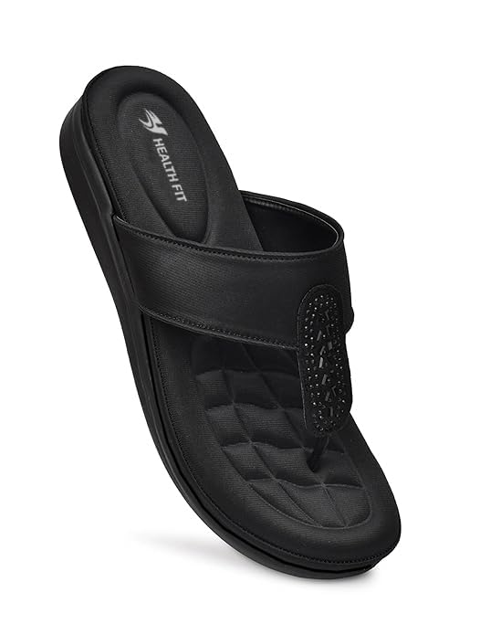 HEALTH FIT EXTRA SOFT Women's Comfortable Memory Foam Doctor Slippers/Flip-Flops|Fashionable Casual & Stylish