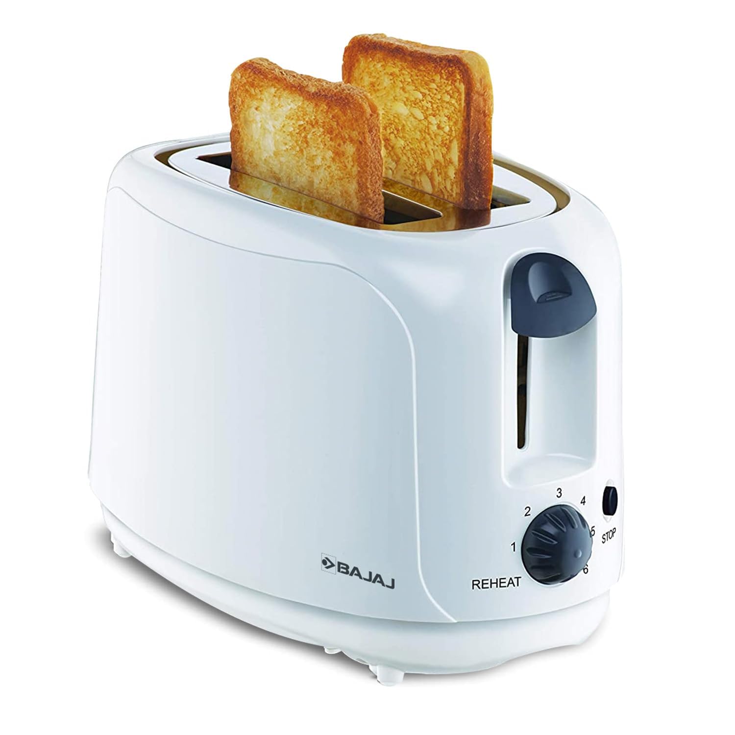 Bajaj ATX 4 750 watts 2-Slice Pop-up Toaster | Dust Cover & Slide Out Crumb Tray | 6-Level Browning Controls